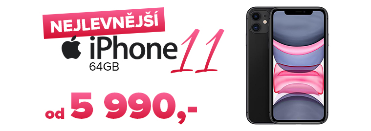 iPhone 11 64 GB od 5 990 Kč